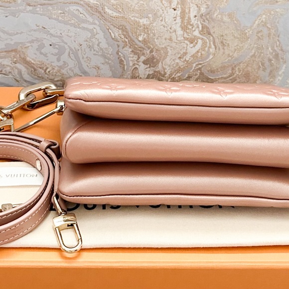 Louis Vuitton Coussin BB Metallic Rose Gold Embossed Monogram Crossbody Bag - Picture 14 of 14